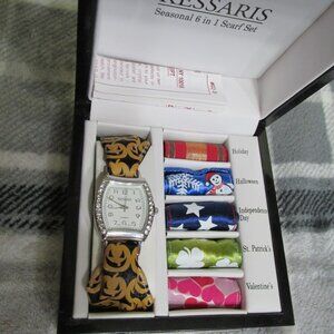 A777-NIB Kessaris 6-in-1 Watch Interchangeable Snap Scarf Set